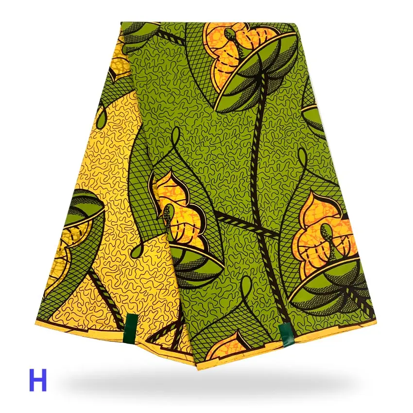 

African wax print Fabric 6yards Ankara material 100%cotton Nigerian fabric real batik 6 yards For women dress W00255