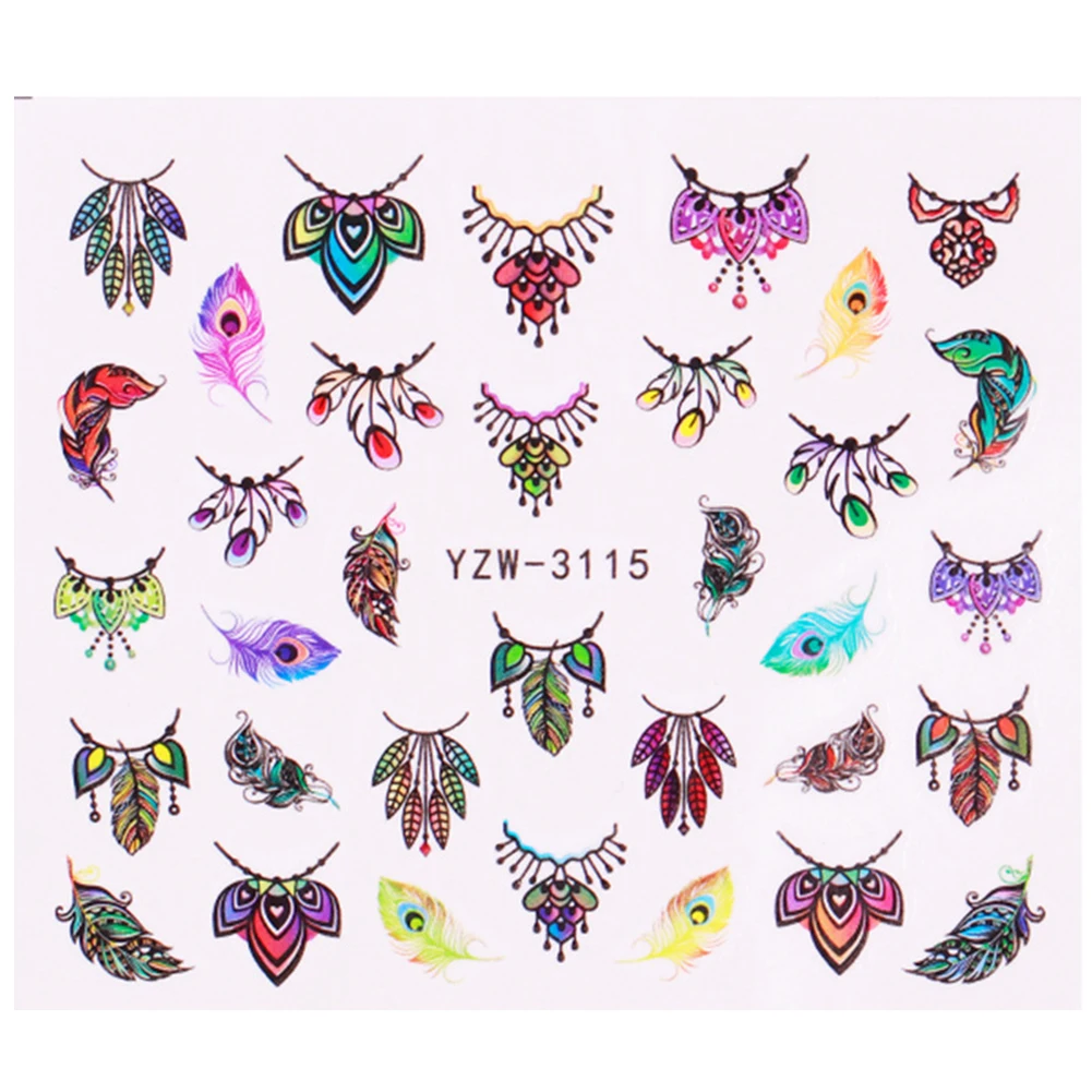 Наклейки для дизайна ногтей дизайн водяные знаки наклейки красивый