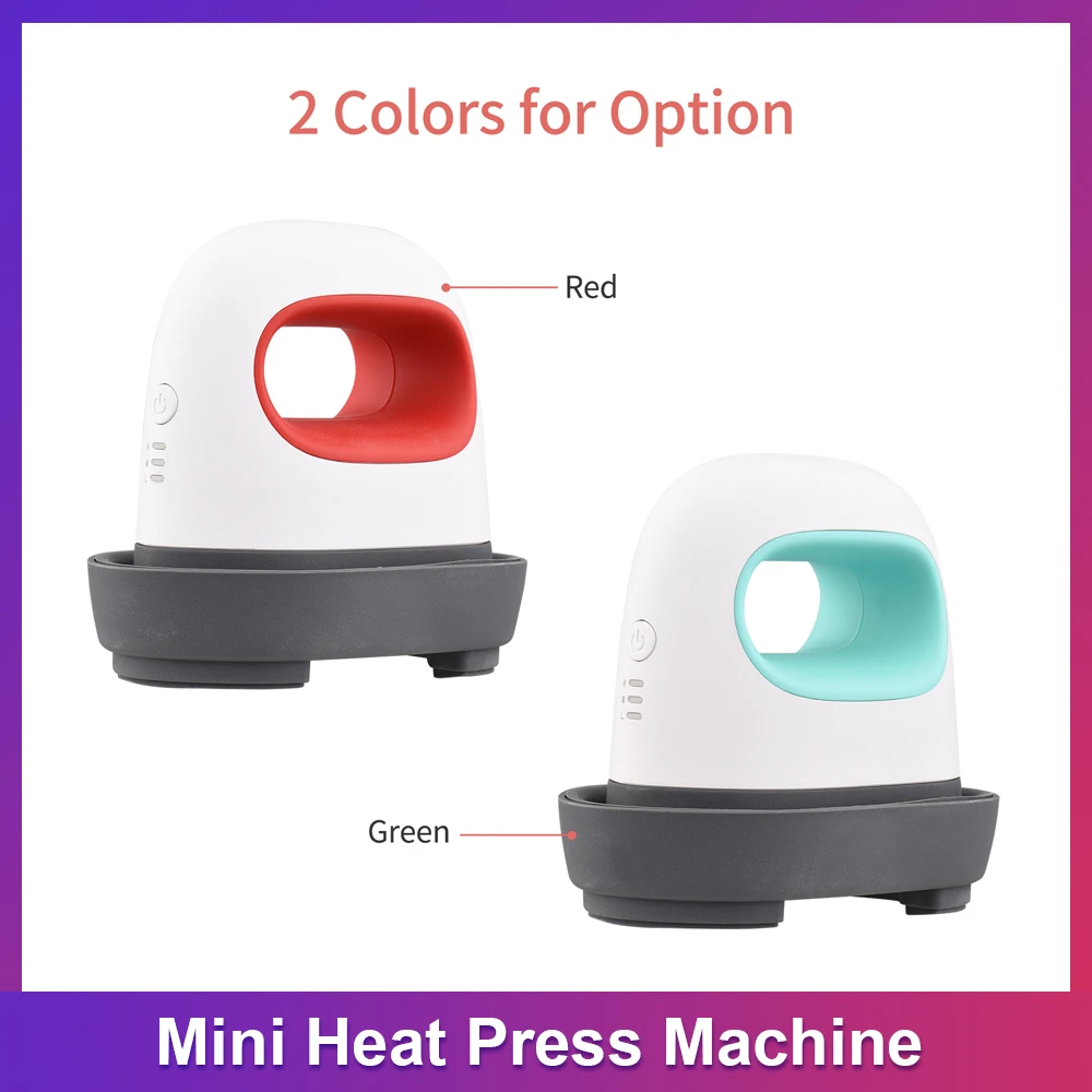 

Mini Heat Press Machine T-Shirt Printing Easy Heating Transfer Press Iron Machines for Clothes Bags Hats Pads Blanket Leather