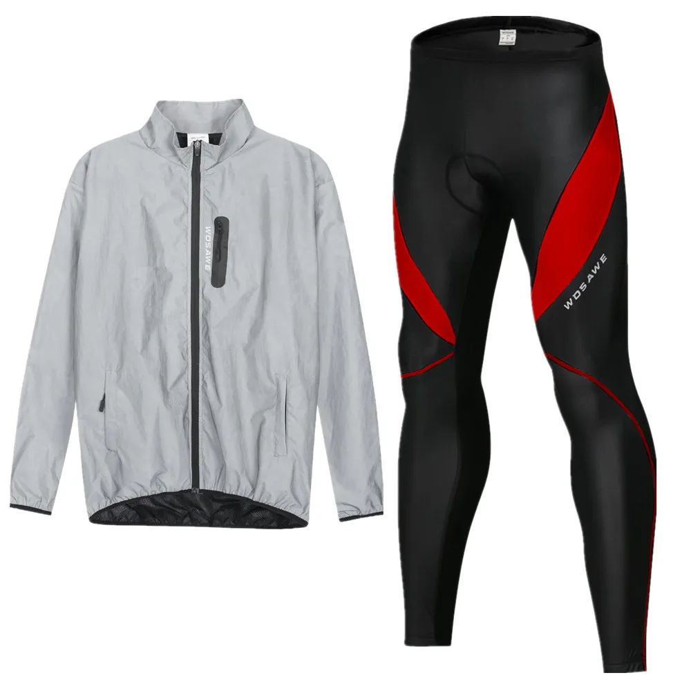 Мужская осенне-зимняя велосипедная куртка WOSAWE комплект ветрозащитная