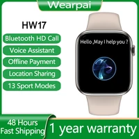 original hw17 smartwatch smart watch series 7 men women voice assistant bt hd call for android ios pk hw22 plus iwo 13 pro w26