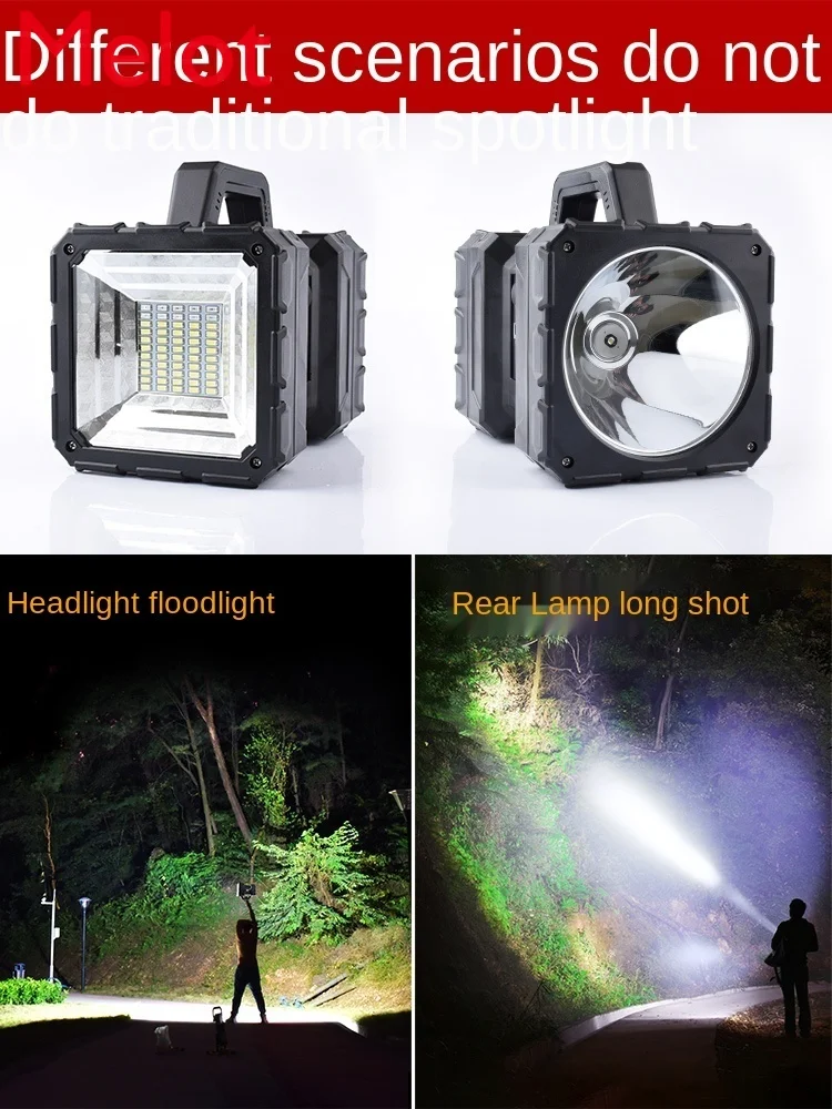 Verkaufen Luxus LED Taschenlampe Tragbare Scheinwerfer Starke Licht Lade Fernbedienung Super Helle Im Freien Xenon Multifunktionale High Power