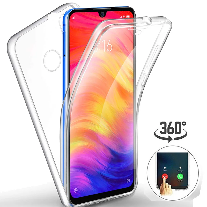 Чехол для телефона с полным покрытием корпуса 360 градусов прозрачный мягкий ТПУ