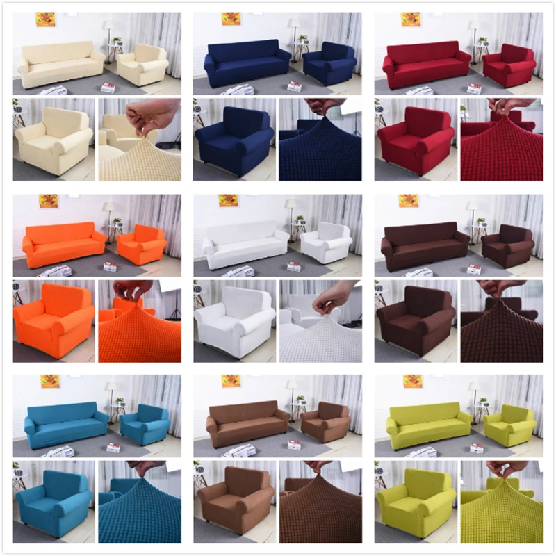 Однотонные эластичные Чехлы для диванов растягивающиеся Защитные чехлы