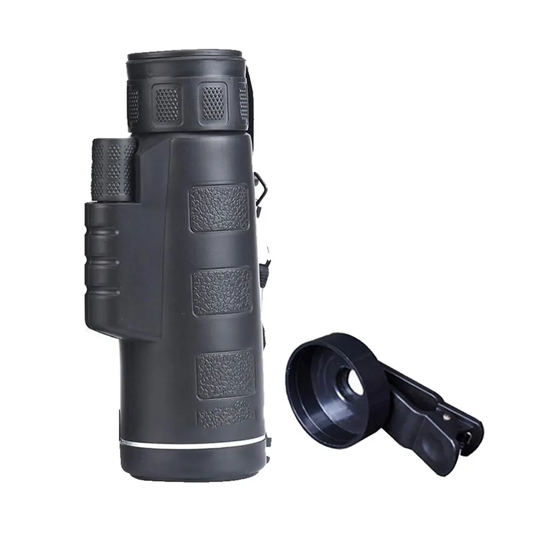 telescope and clip Ночное видение HD портативный Открытый Охота Кемпинг наблюдения за птицами путешествия телескоп 40X60 Монокуляр низкий светильник - Цвет: telescope and clip