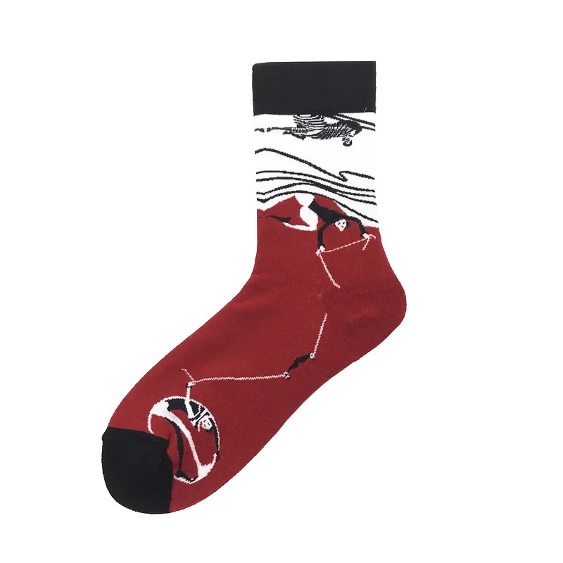 socks 11 Kawaii/женские носки с цветочным рисунком; милые женские носки с абстрактным принтом; хлопковые короткие креативные носки с животными; теплые забавные зимние носки до щиколотки - Цвет: socks 11