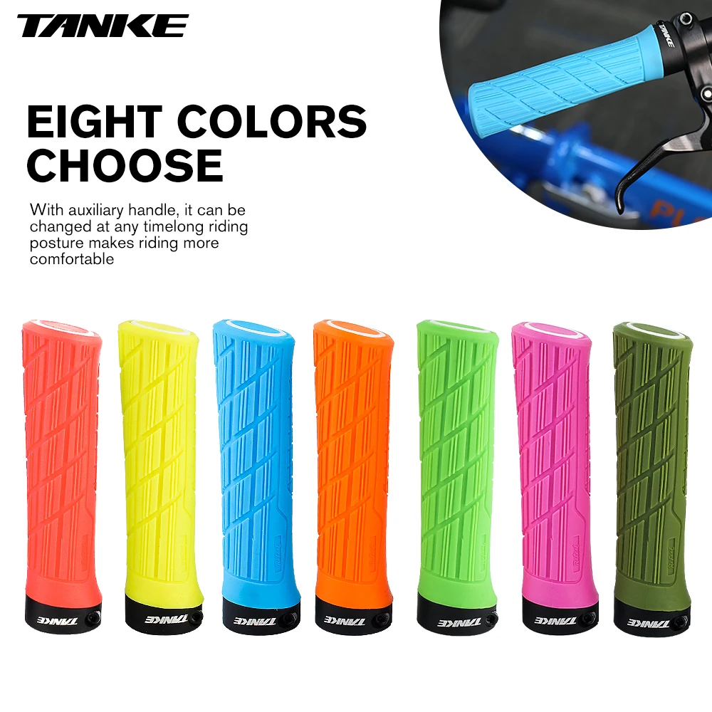 

TANKE Bike handlebar grips Silicone Handle bar covers 1 Pair MTB Mountain Road folding bicycle covers cycling accessories parts