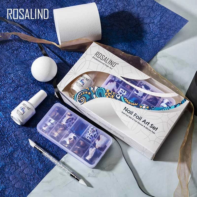 

Набор для переноса фольги для ногтей, наклейка «сделай сам» с кончиками пальцев, наклейка, искусственная фольга, клей-ручка, океанская серия...