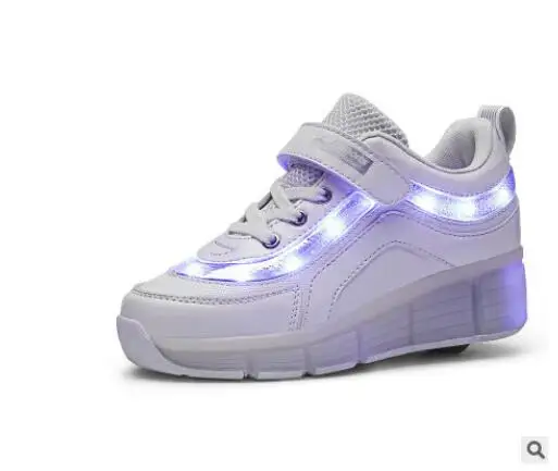 as picture 11 Новые детские светящиеся кроссовки Heelys, детская обувь для роликовых коньков, детские туфли со светодиодной подсветкой, кроссовки для мальчиков и девочек с колесами - Цвет: as picture 11