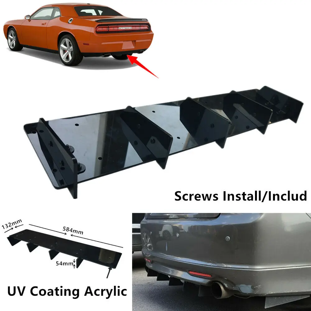 Подходит для Dodge Challenger 08-14 высокое качество УФ-покрытие акриловый черный задний