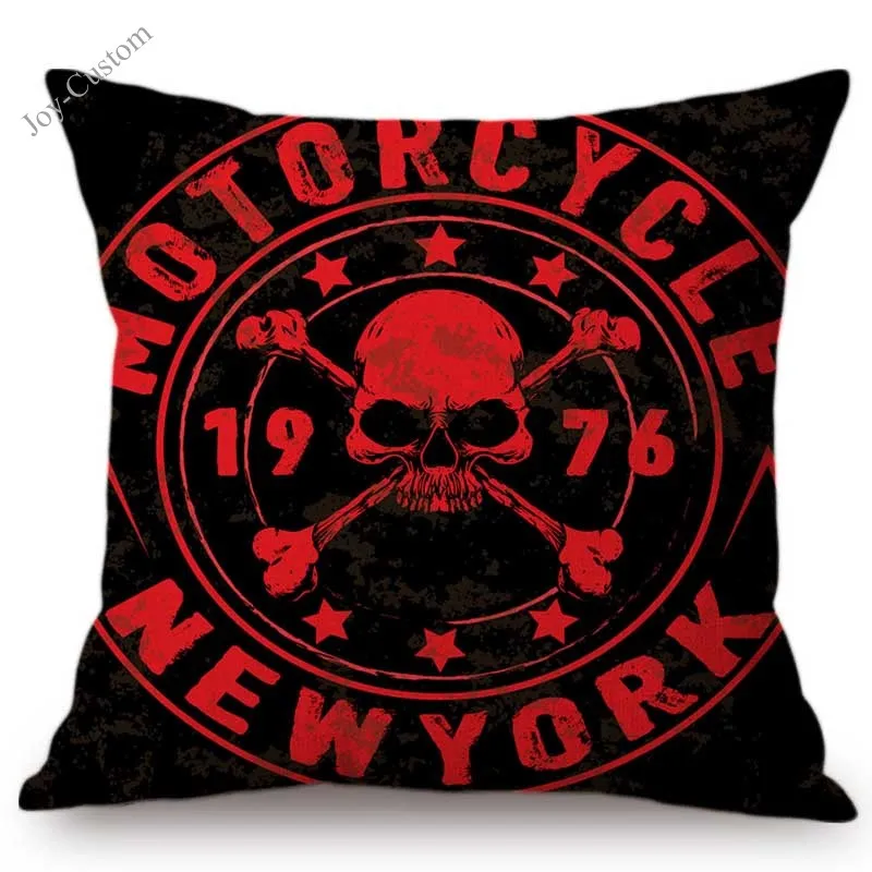 Винтажная мотоциклетная Клубная стильная наволочка с буквенным принтом в стиле