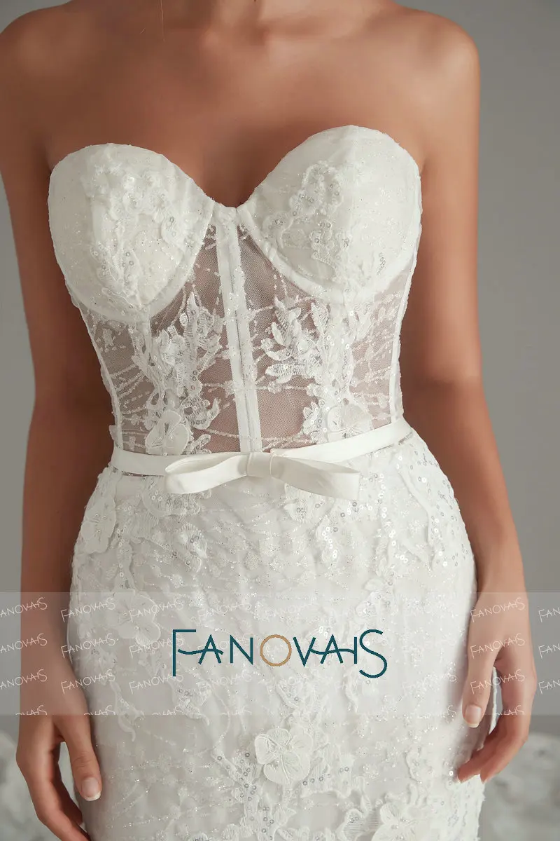 Сексуальное свадебное платье русалки 2019 с милым кружевом suknia slubna es robe de