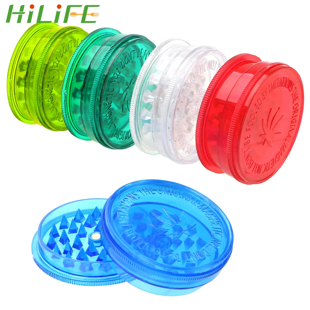HILIFE Пластиковая дробилка для табака круглой формы аксессуары курения