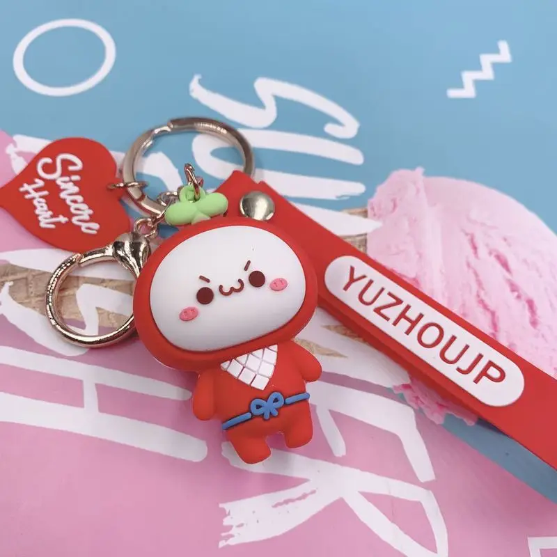 

New 2020 Hot Sale Kawaii Japanese Cartoon Silicone Kimono Children Women Car Bag Pendant Gift Wholesale Accessories