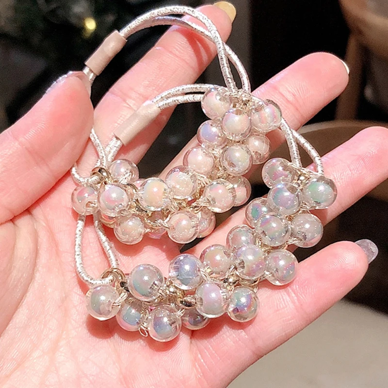 

bracelet Hair rope dual-purpose headdress cute hair ring rubber band simple pearl hair rope rubber band