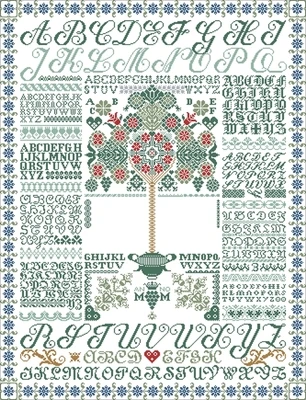 

Tree Alphabet Puzzle Needlework,For Embroidery,DIY 14CT Unprinted Arts Cross stitch kits Set Cross-Stitching Home Decor