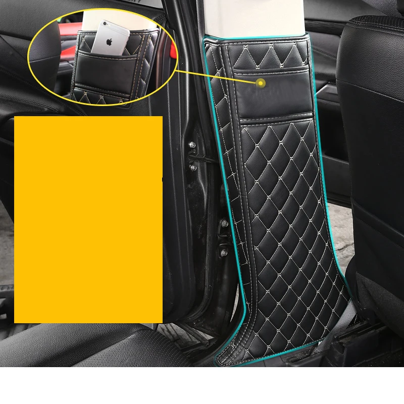 Кожаный коврик Lsrtw2017 для внутренней двери автомобиля Mitsubishi Outlander 2013 2014 2015 2016 2017 2018