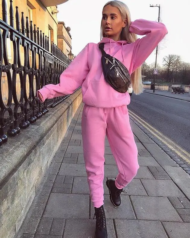 

Women Neon Green Solid Tracksuit 2 Piece Sets Casual Outfit Pants Set Suit Long Sleeve Clothing Set Streetwear