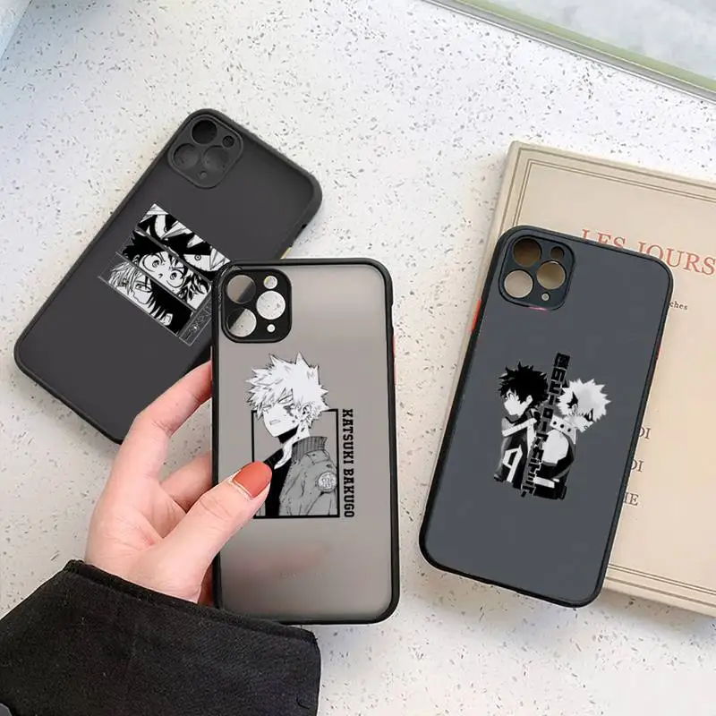 

Hawks Coat Anime My Hero Academia Phone Case matte transparent For iphone 7 8 11 12 plus mini x xs xr pro max cover