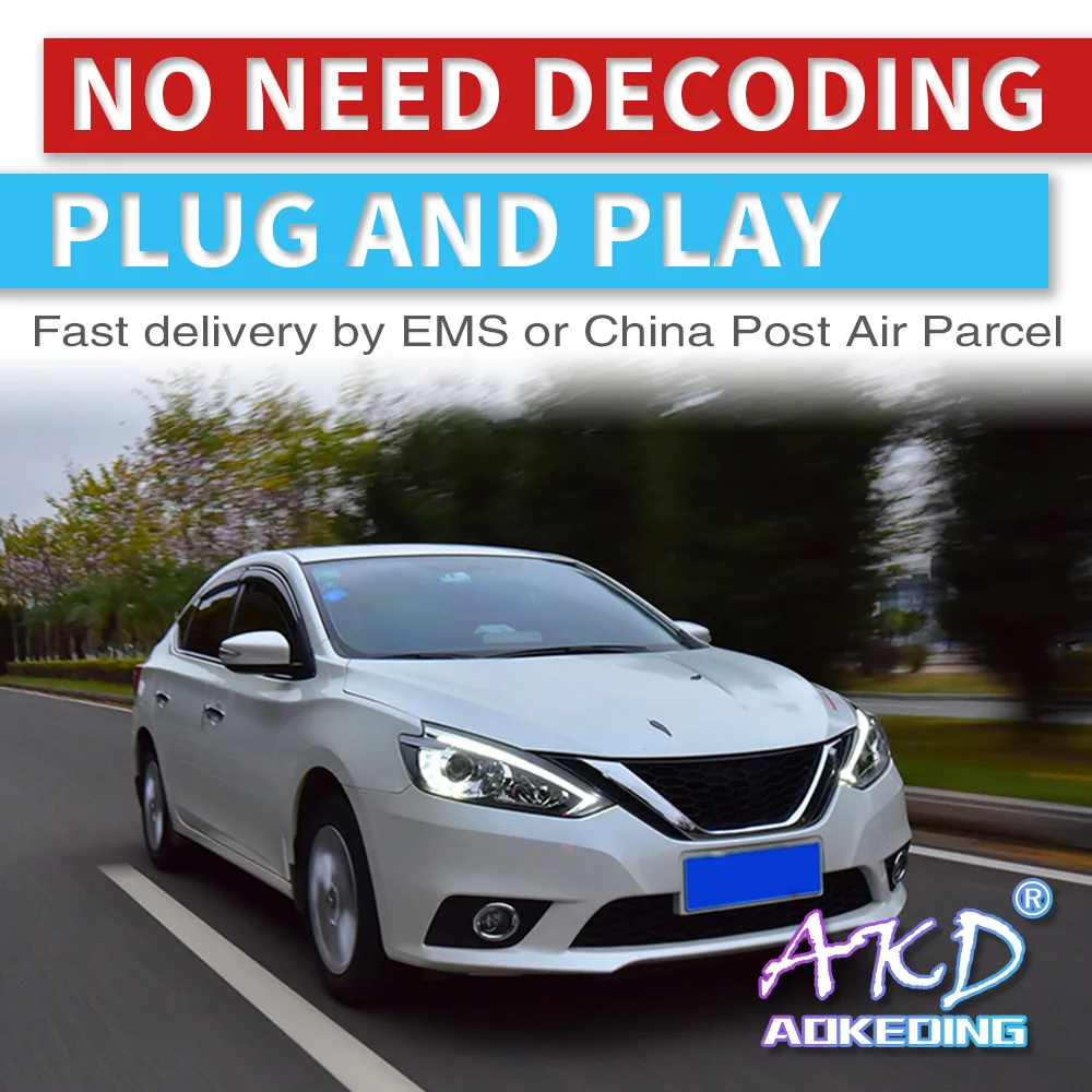 AKD тюнинг автомобильных фар для Nissan Sentra Sylphy 2016-2018 светодиодные фары DRL ходовые