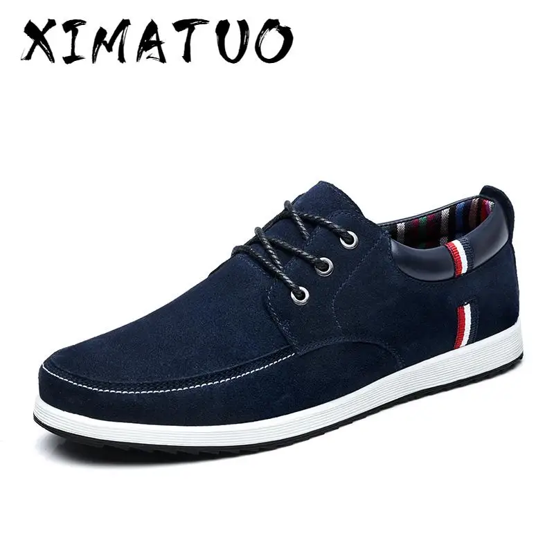 Men's Leather Casual Shoes Moccasins Men Loafers Luxury Brand Spring New Fashion Sneakers Male Boat Suede Krasovki | Обувь