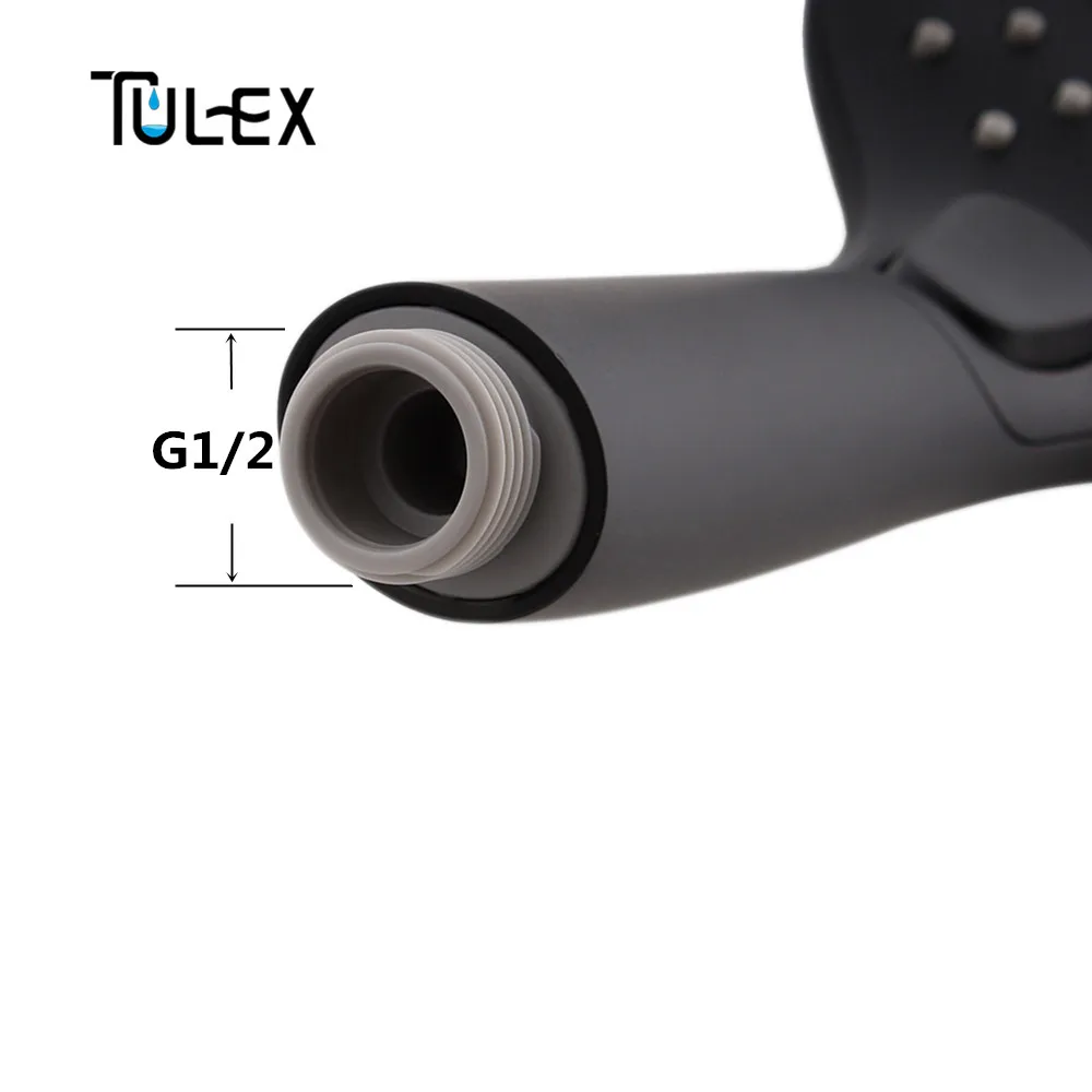 TULEX черная душевая головка ручной ABS пластиковый распылитель для ванной комнаты экономия воды четыре функции для Форсунка для ванной Замена бустера