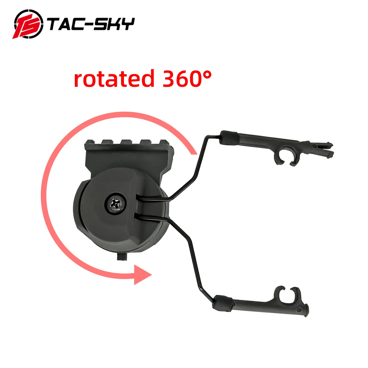TAC-SKY Tactical Airsoft Sport Helmet Mount Torch Mount Kit ARC Rail Adapter for Tactical Flashlights