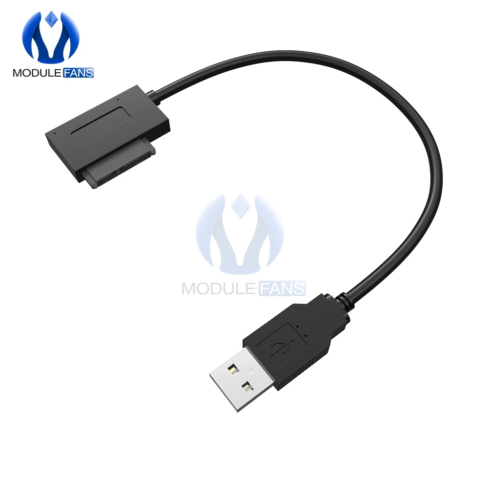 1 шт. USB 2,0 до 7+ 6 13Pin Slimline SATA ноутбук CD/DVD Rom Оптический Кабель-адаптер