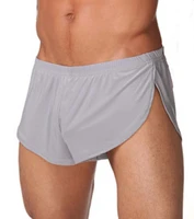 mens mid waist solid color underwear individual solid color design underwear breathable material mens casual underwear