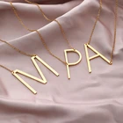 В Стиле Хип-хопРок A-Z буквы алфавита кулон Чокеры ожерелья для женщин Персонализация из нержавеющей стали ожерелье очарование ювелирные изделия