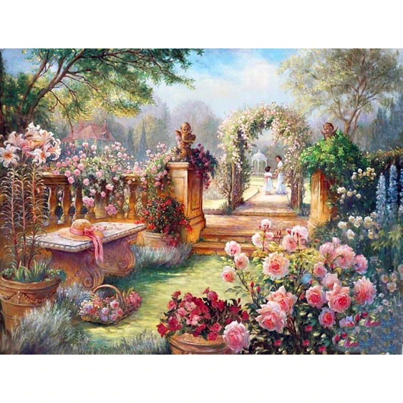 

5D DIY Diamond Painting Full Square/Round Drill "Garden Landscape" Embroidery Cross Stitch gift Home Decor Gift