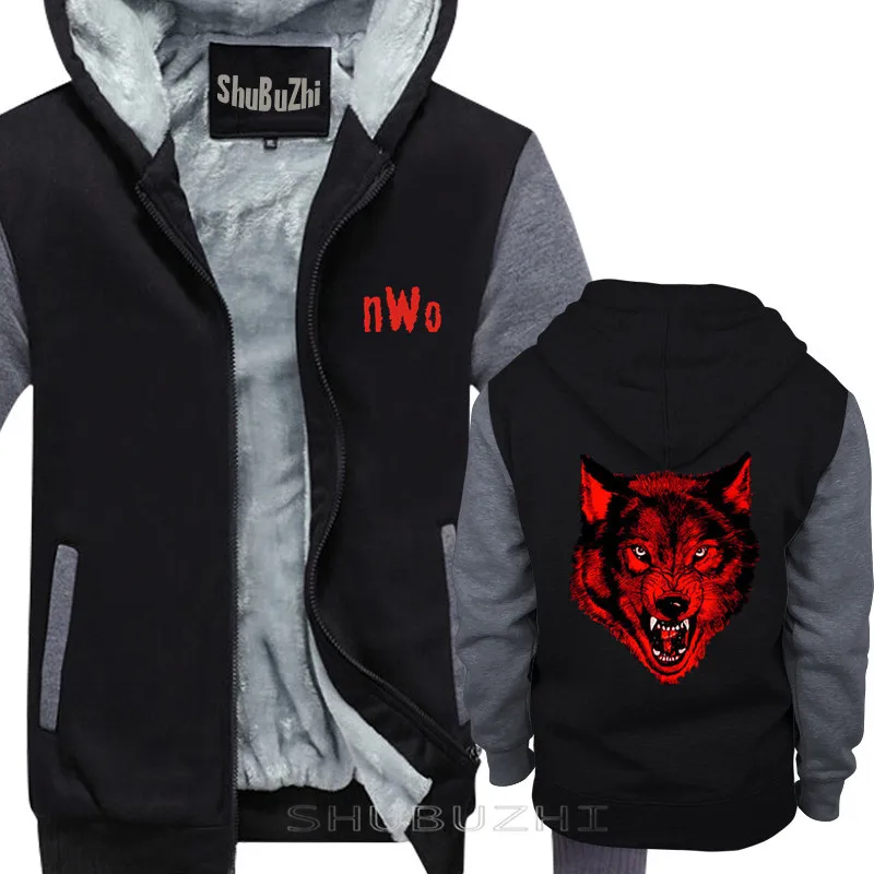 NWO World Order the Band Wolfpac Wolfpack Wolf Pack черный мужской теплый пиджак брендовый Топ Толстовка sbz5668 - Цвет: black grey