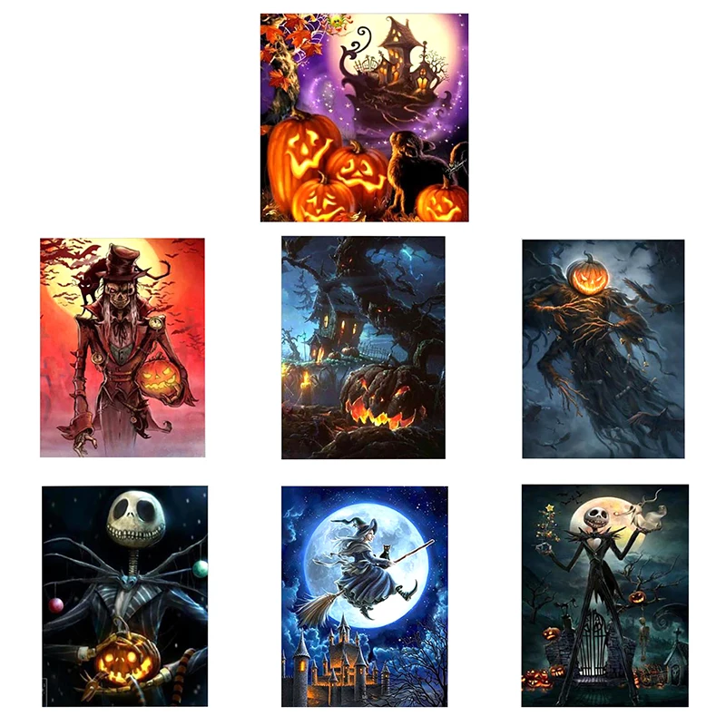 5D DIY Алмазная картина на Хэллоуин полностью квадратные Стразы алмазная вышивка