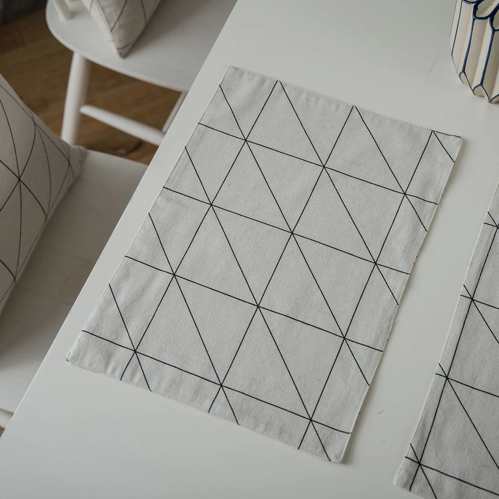 Коврик для обеденного стола из хлопка и льна подставка термоизоляции подставки