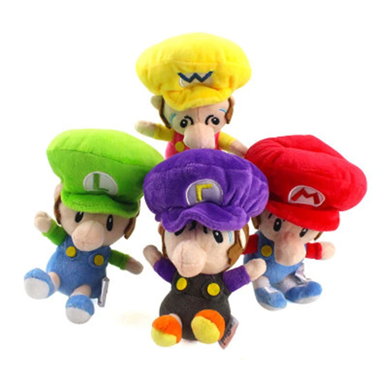 15 см японские игры Bros Luigi Плюшевые игрушки подставка Марио брат мягкие куклы для