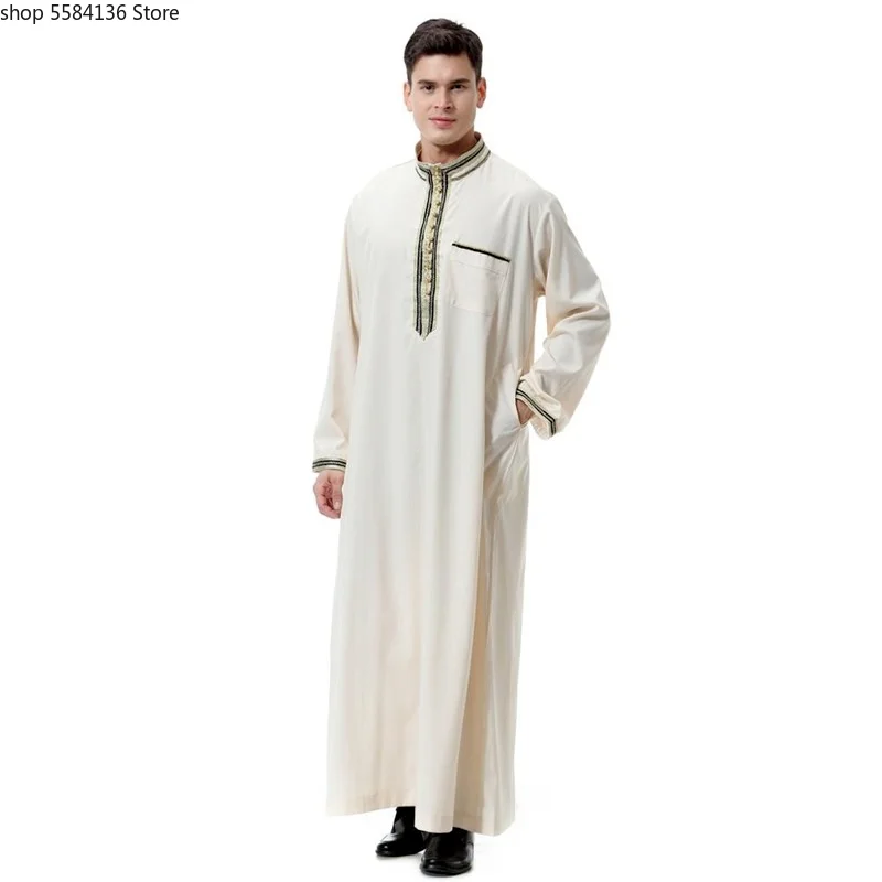 Мужская абайя мусульманское платье Пакистанская мусульманская одежда s-халат