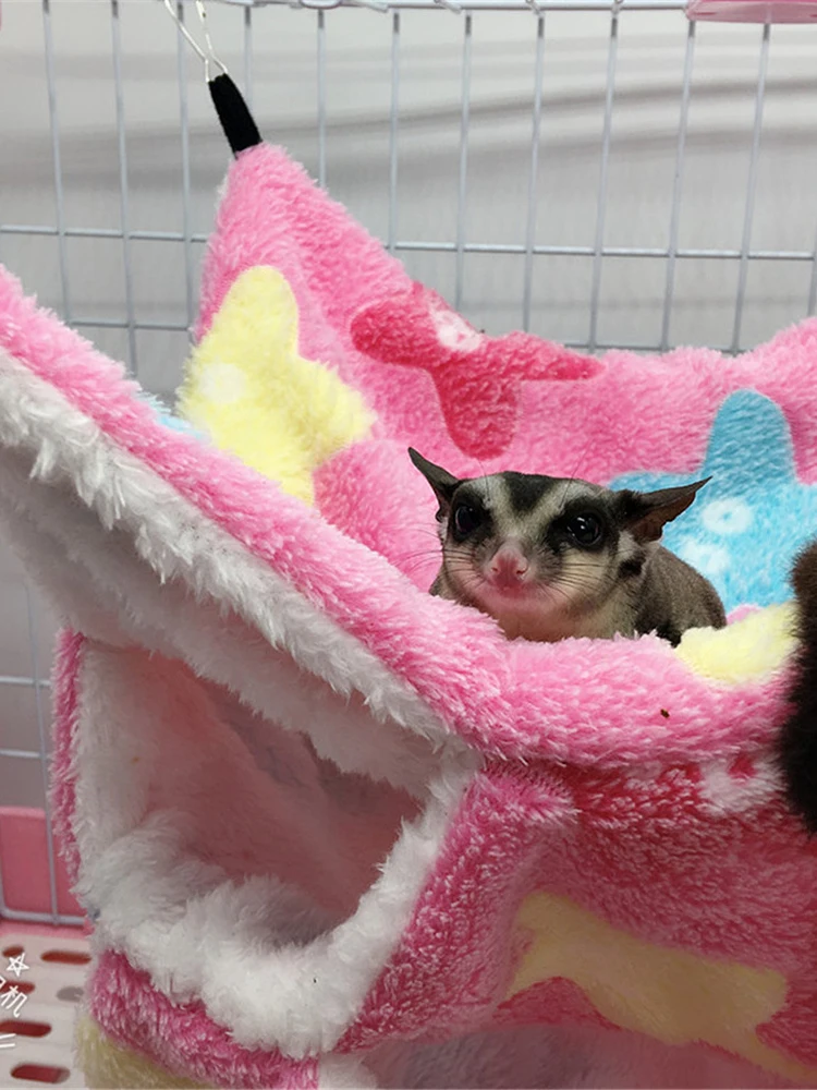 Плюшевые хомяк домашнее животное гамак висячий двойной толстый плюшевый теплый