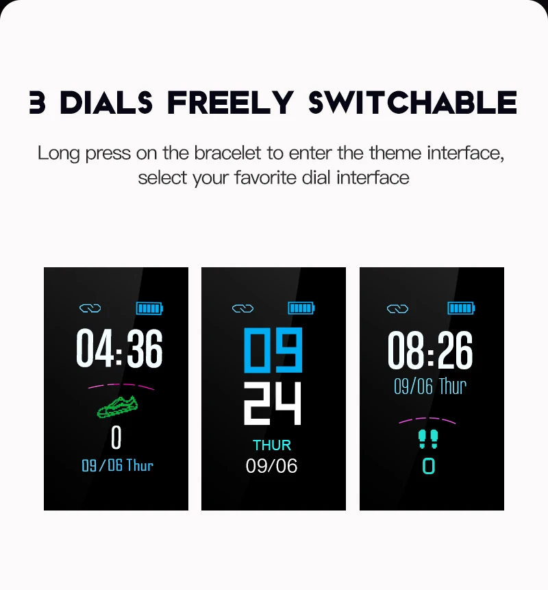 smart watch bracelet color touch screen steps calories wearable devices fitness bluetooth smart watches pedometers free global shipping