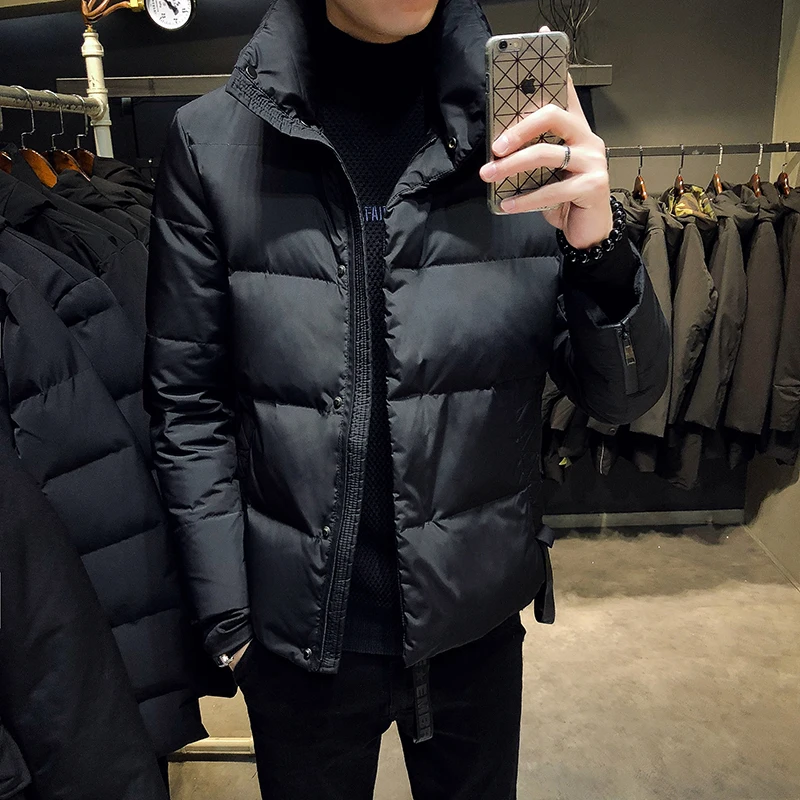 igh Quality Winter Jackets Men 2019 Fashion Stand Collar Male Parka Jacket Mens Solid Thick Warm Coats Down Outerwear | Мужская одежда