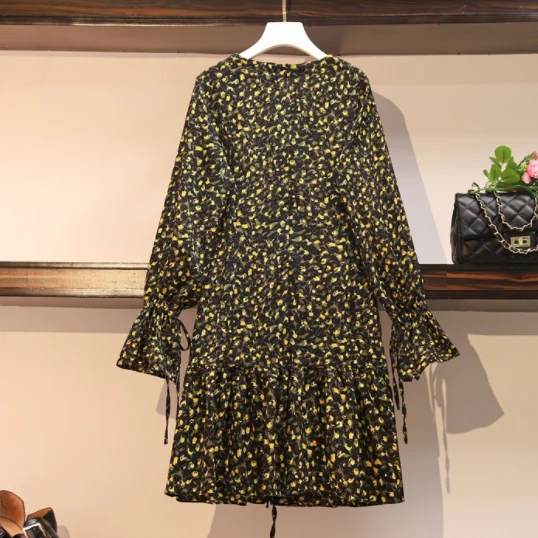 4XL 5XL весеннее платье с длинным рукавом размера плюс женские Вечерние Платья