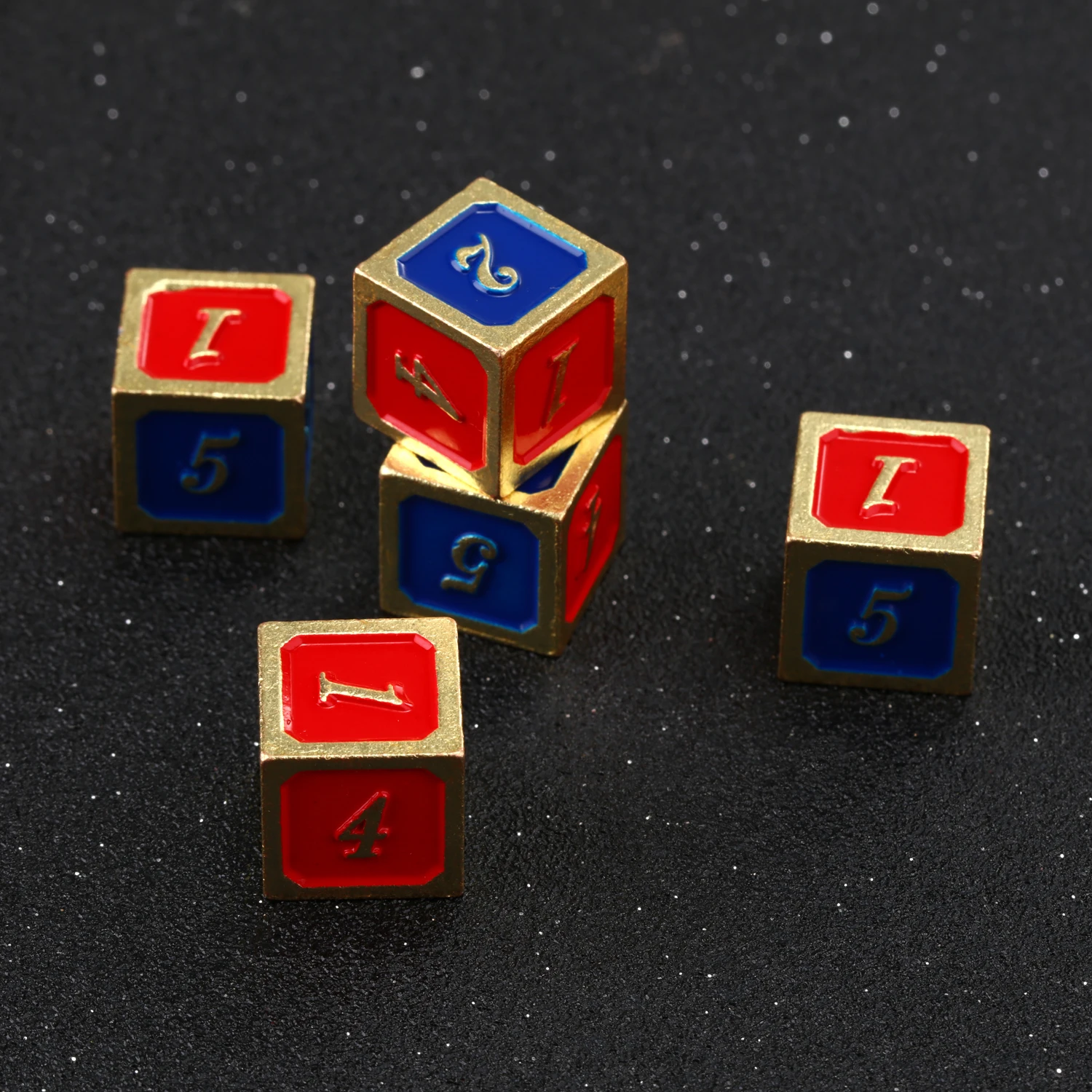 6 шт D6 Металл напитки Набор кубиков с цифрами для забавные вечерние клуб бар Паб доска игровой аксессуар