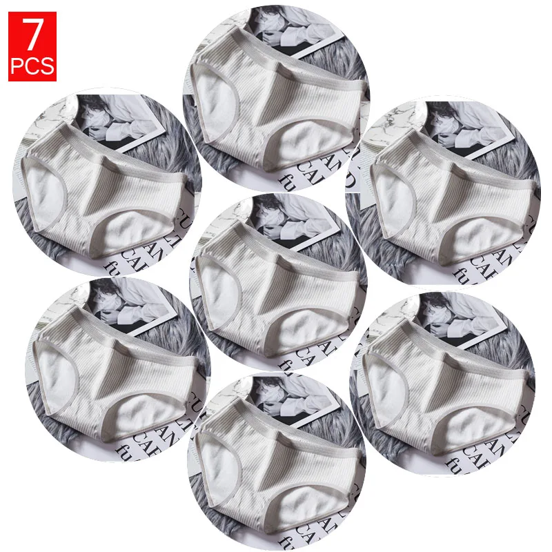 A1-GR-7PCS 7 шт./компл. низкая кружева женские трусики из хлопка Нижнее белье для женщин; Большие размеры брюки Трусики для девочек трусики трусы с низкой посадкой бесшовные трусики для женщин - Цвет: A1-GR-7PCS