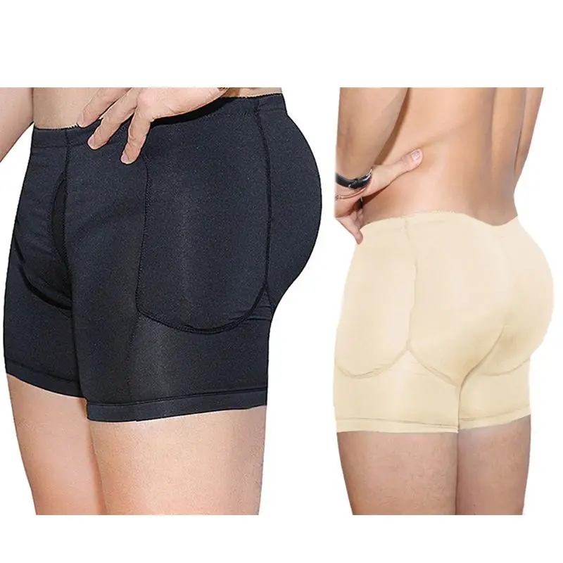 

Mens Padded Boxer Underwear Shapewear Butt Lifter Hip Enhancer Body Shaper Panty 23GE