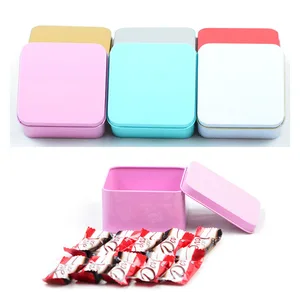 30 шт.лот 8,5*8,5*4,5 см чайные печенья конфеты коробки для свадебных подарков железная коробка с окном мелочи Жестяная Коробка органайзер контейнер