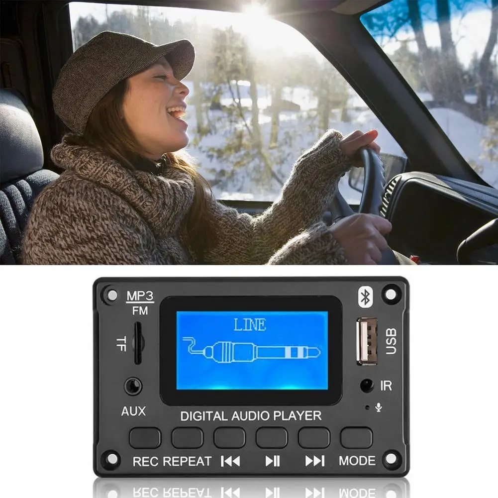 Усилитель для ЖК-экрана MP3 декодер плата Bluetooth V5.0 Автомобильный MP3-плеер USB