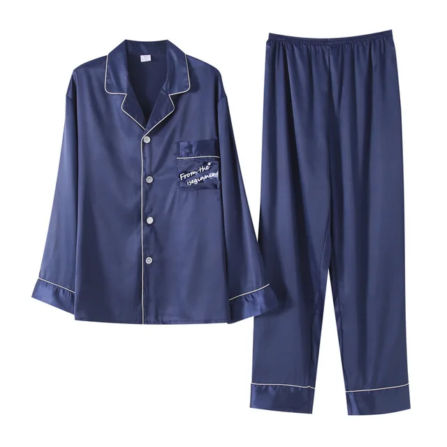 Новый Пижамный комплект для мужчин и женщин атласные шелковые пижамы домашняя