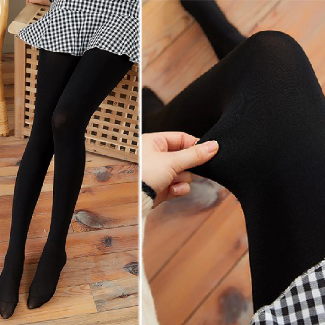 Осенне зимние женские чулки высокие колготки тонкие бархатные чулочно носочные