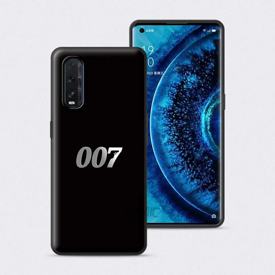 

James Bond 007 Case for Oppo A52 A5 A9 2020 A53 Find X2 Lite X3 Ace Reno 3 4 5 F15 F11 Pro A73 TPU Black Soft Phone Cover