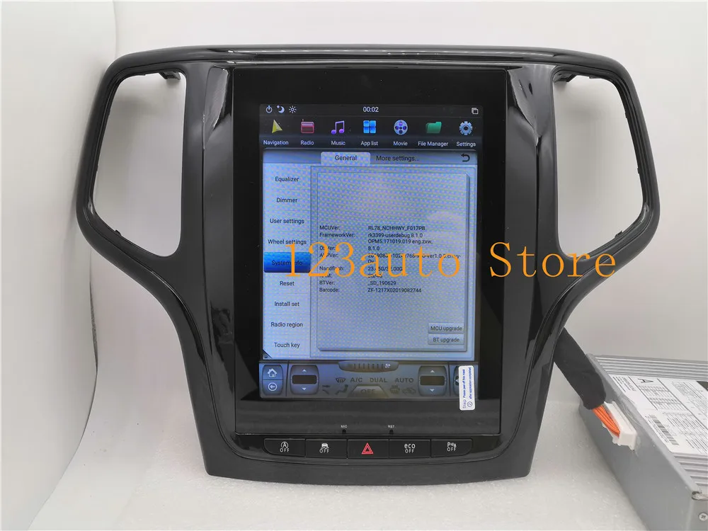 10,4 ''Tesla стиль Android 8,1 автомобильный dvd-плеер gps навигация для JEEP Grand Cherokee 2012- стерео радио CARPLAY ips PX6 HDMI