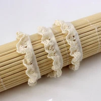 1yards pleated guipure lace ribbon 1 5cm white elastic lace fabric sewing dress lace embroidery accessories dentelle encajes fr9